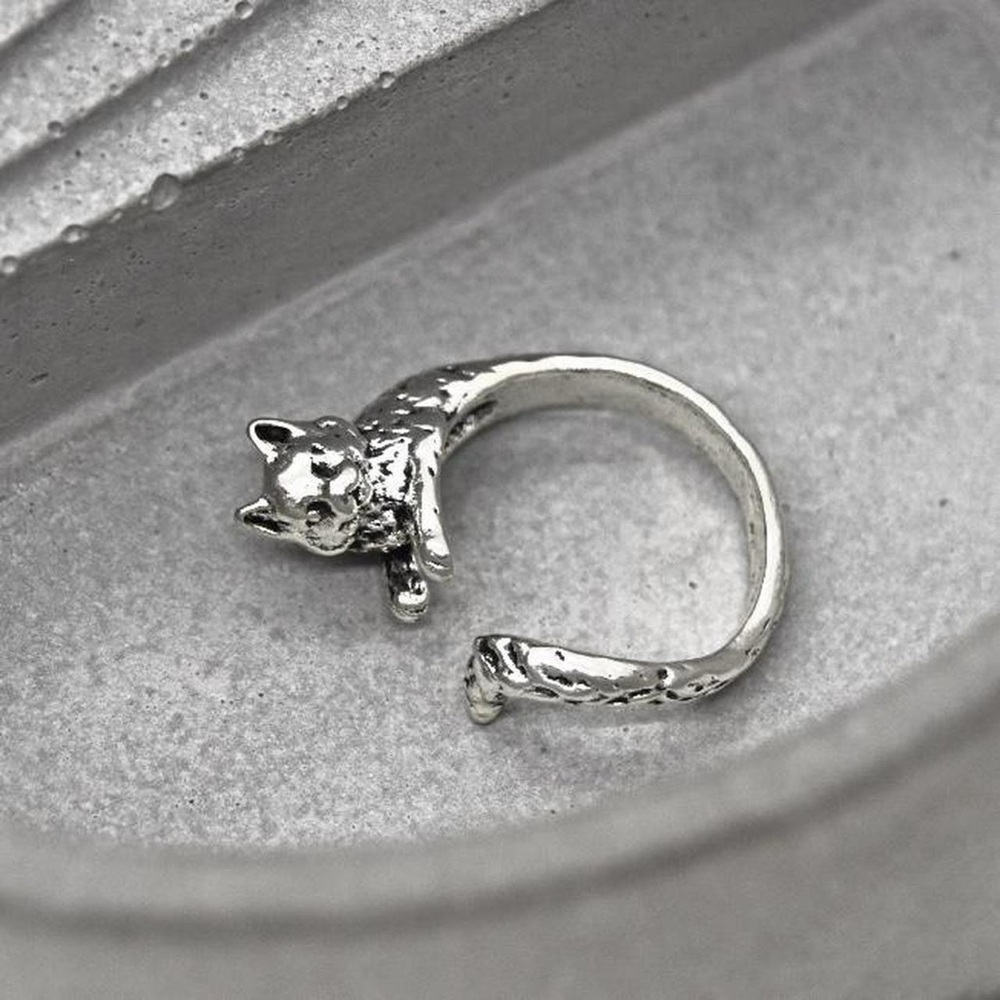 Silver Cat Ring - Picture 4 of 6